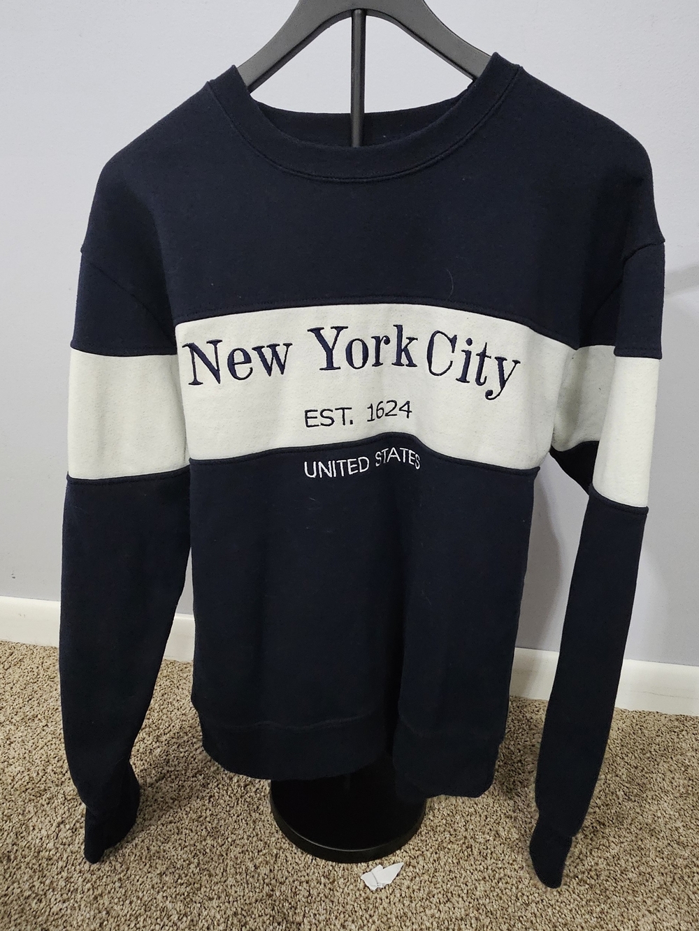 New York City Navy & Cream Crewneck Sweatshirt